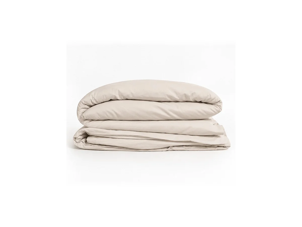 Housse de couette 2 Personnes en Coton Beige lin 240 x 220 cm