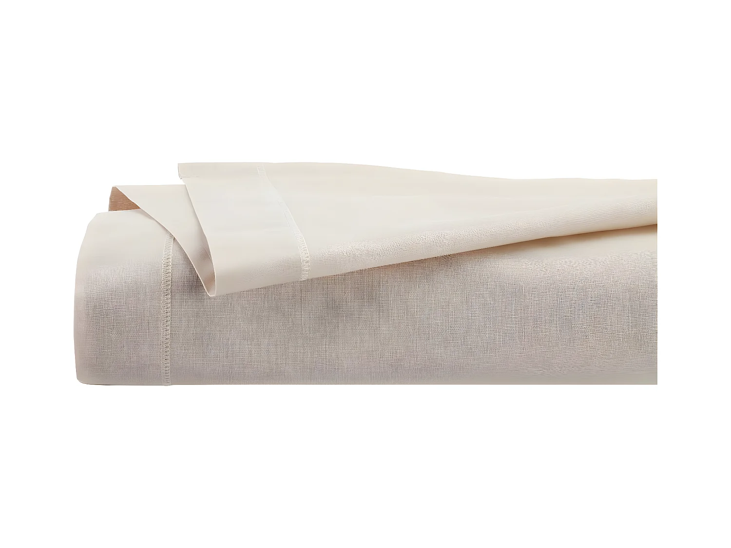 Drap plat 2 Personnes en Coton Beige lin 240 x 290 cm