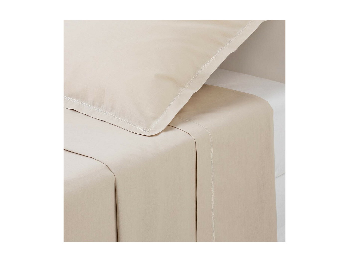 Drap Plat Atmosphera Parure De Lit Tressée - 240 X 260 Cm - Lin