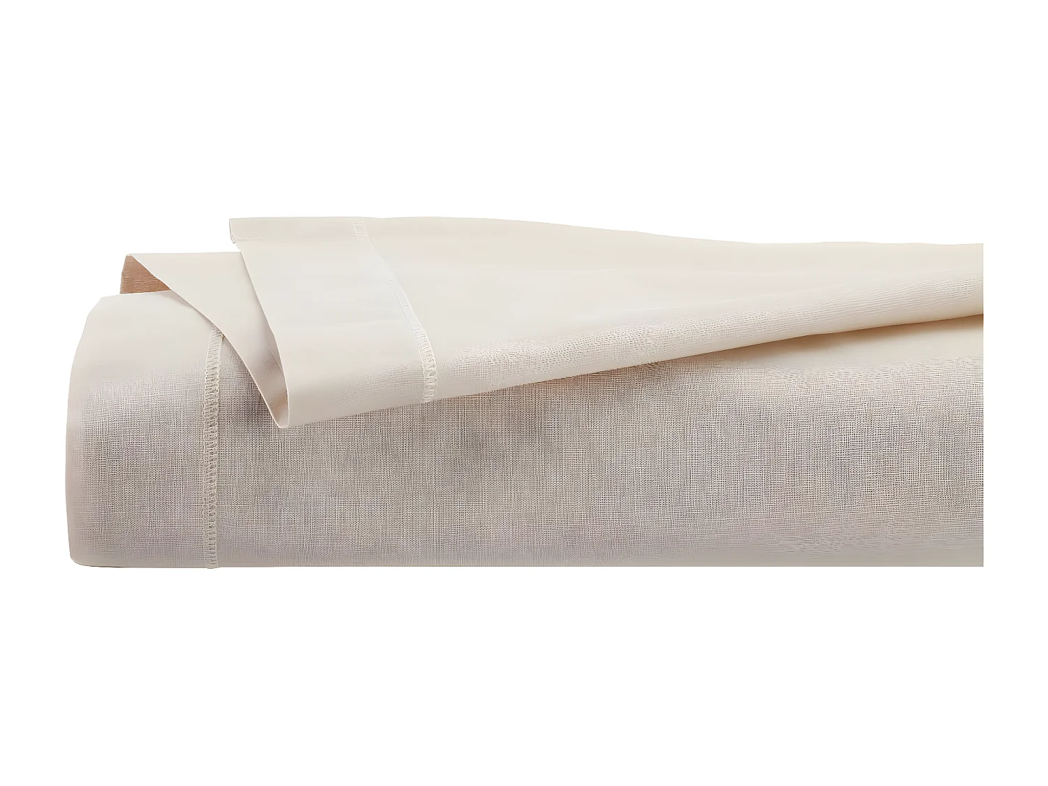 Drap plat 2 Personnes en Coton Beige lin 240 x 290 cm