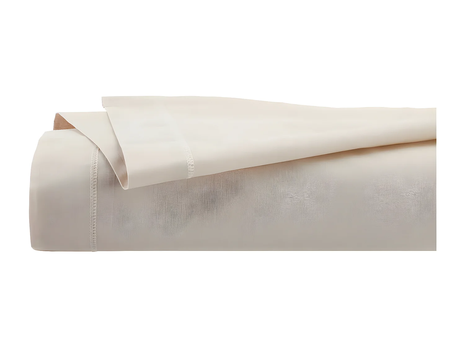 Drap plat 2 Personnes en Coton Beige lin 240 x 290 cm