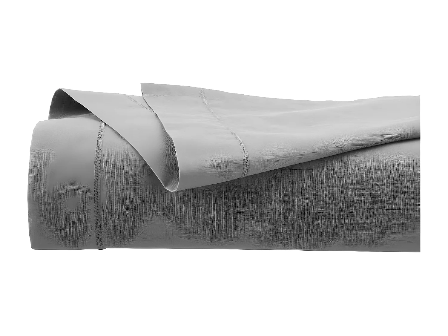 Drap plat 2 Personnes en Coton Gris 240 x 290 cm