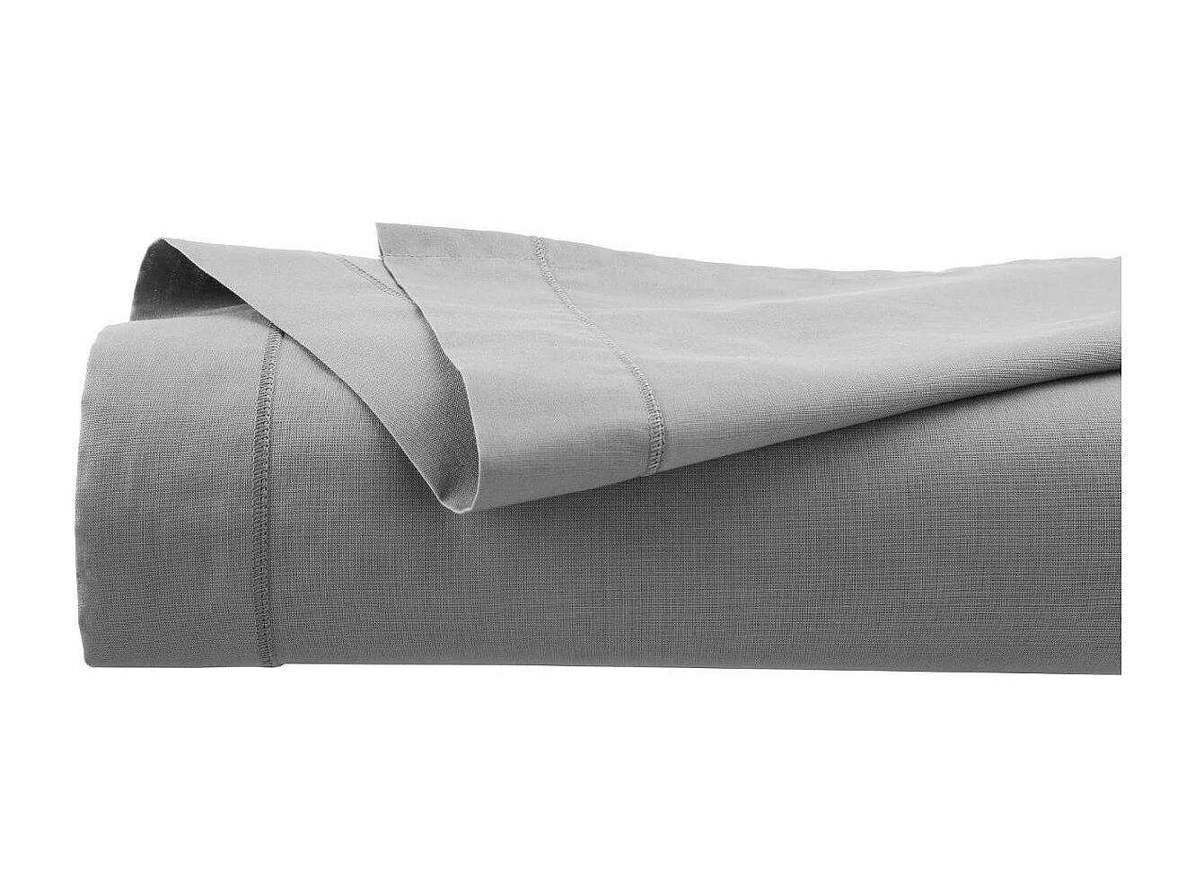 Drap plat 2 Personnes en Coton Gris 240 x 290 cm