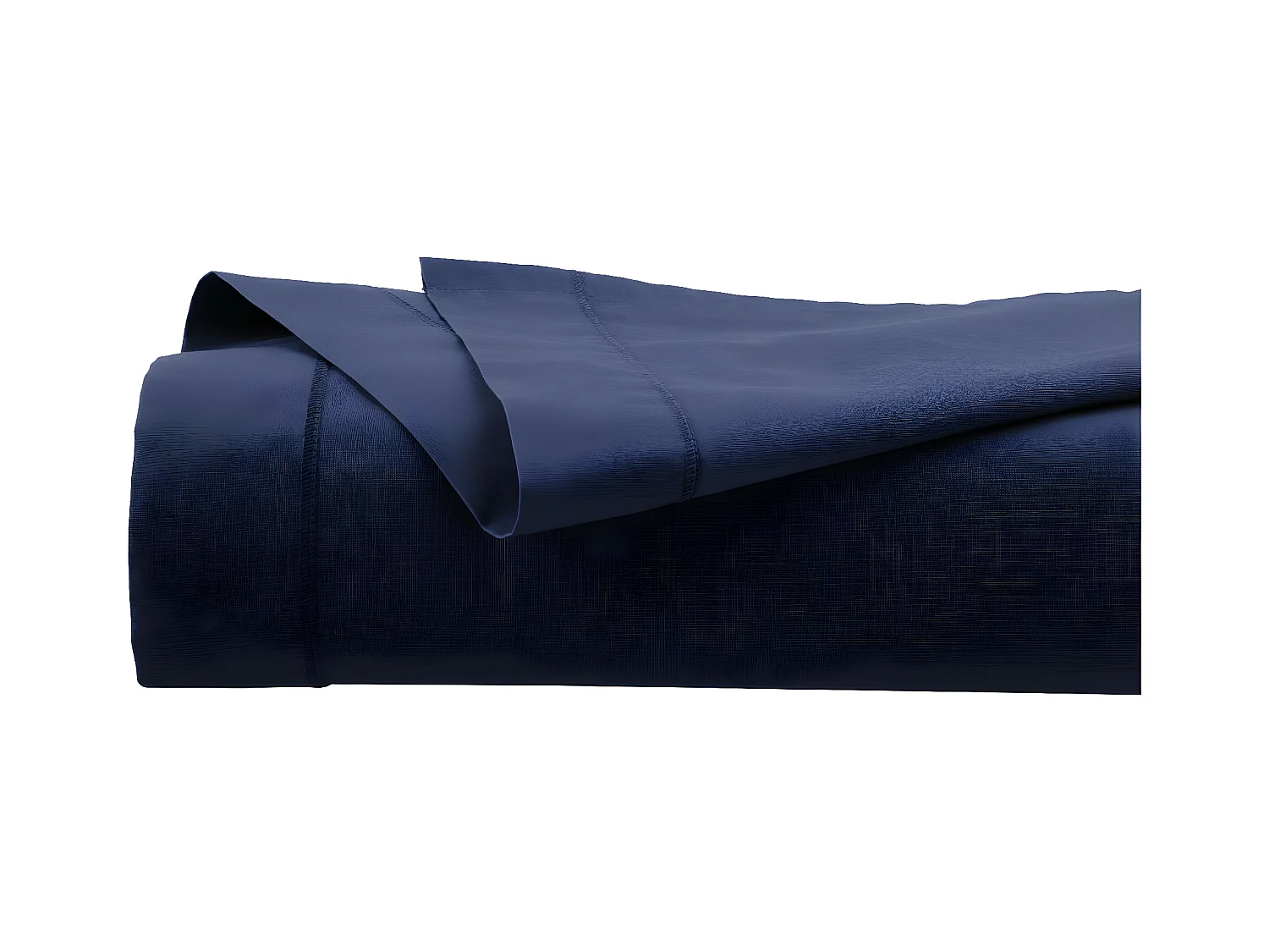 Drap plat 1 Personne en Coton Bleu encre 180 x 290 cm