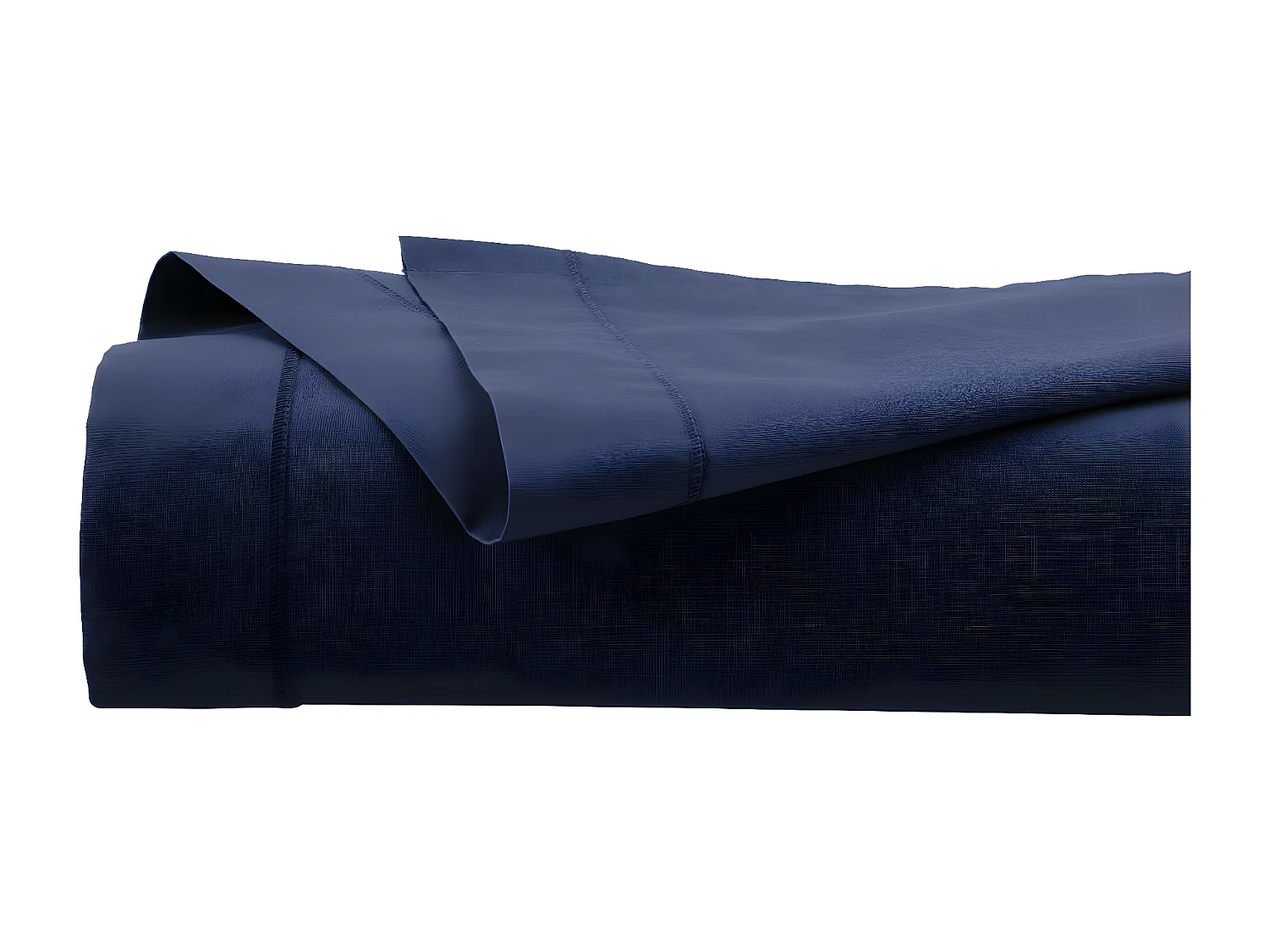 Drap plat 1 Personne en Coton Bleu encre 180 x 290 cm