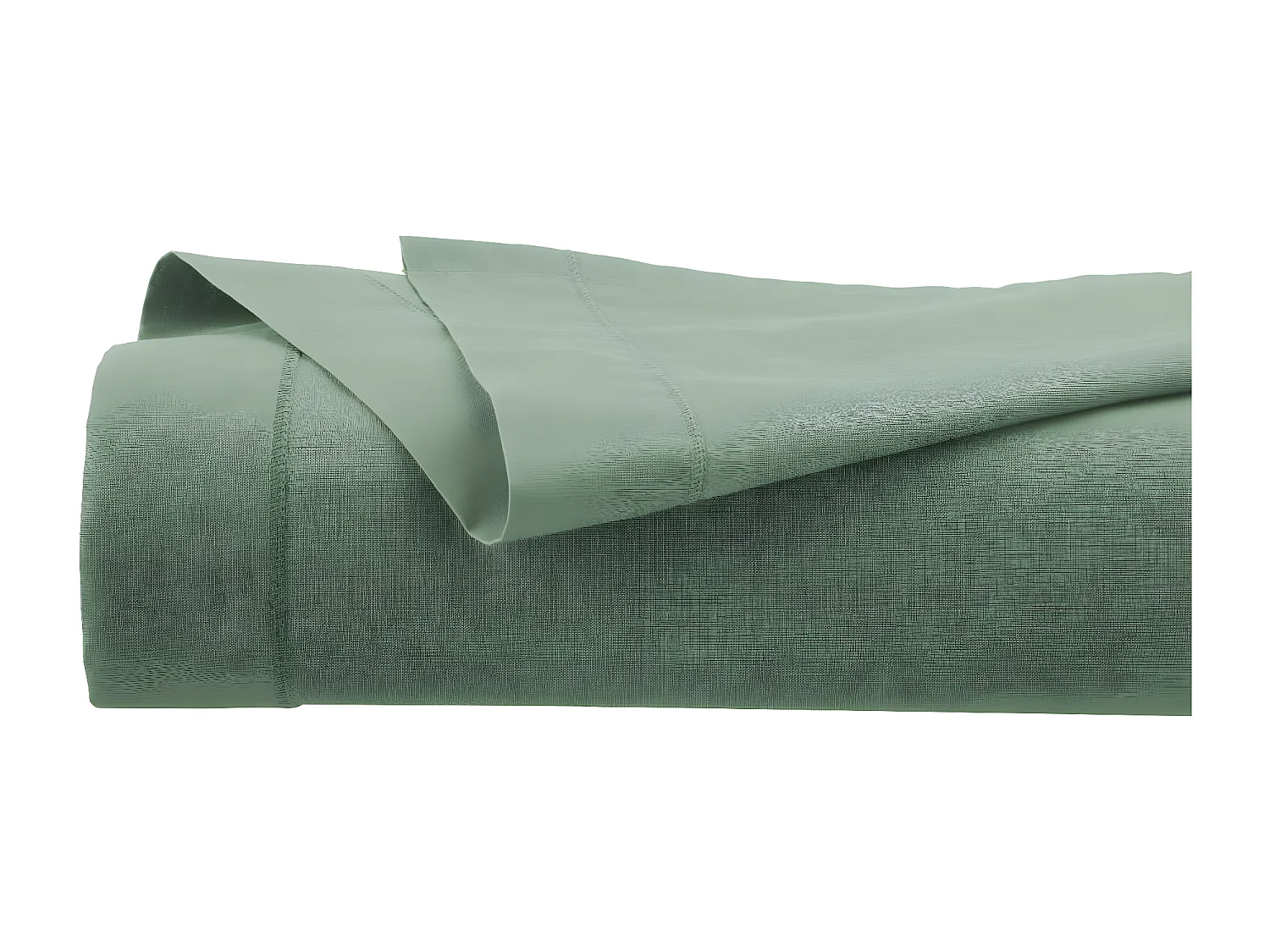 Drap plat 1 Personne en Coton Vert céladon 180 x 290 cm