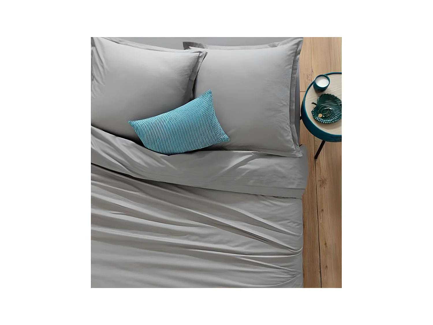 Drap 1 Personne en Coton Gris souris 180 x 290 cm