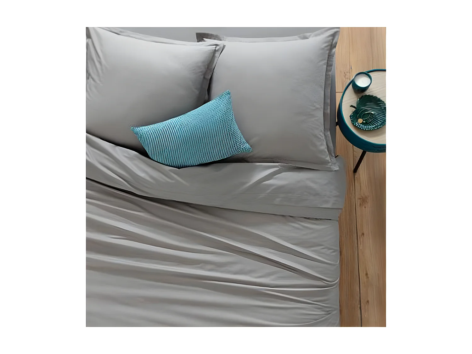 Drap 1 Personne en Coton Gris souris 180 x 290 cm