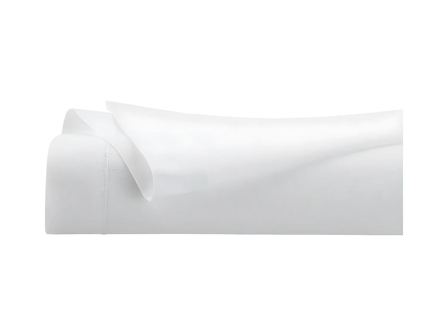 Drap plat 2 Personnes en Coton Blanc 240 x 290 cm