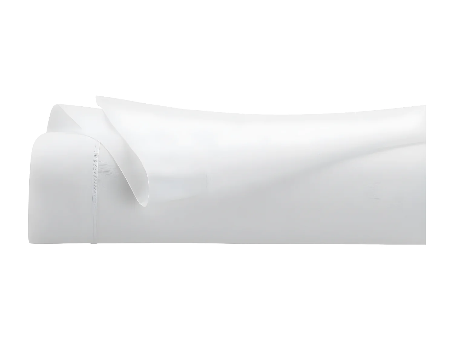 Drap plat 2 Personnes en Coton Blanc 240 x 290 cm