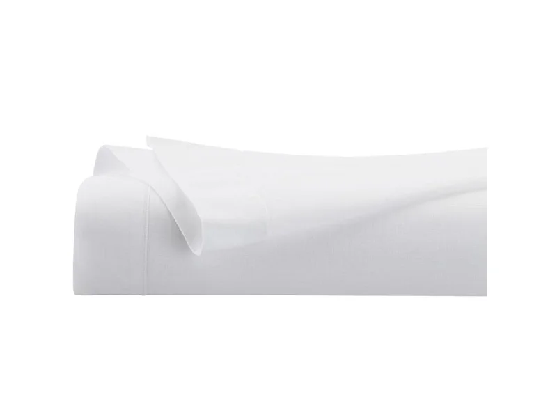 Drap plat 1 Personne en Coton Blanc 180 x 290 cm