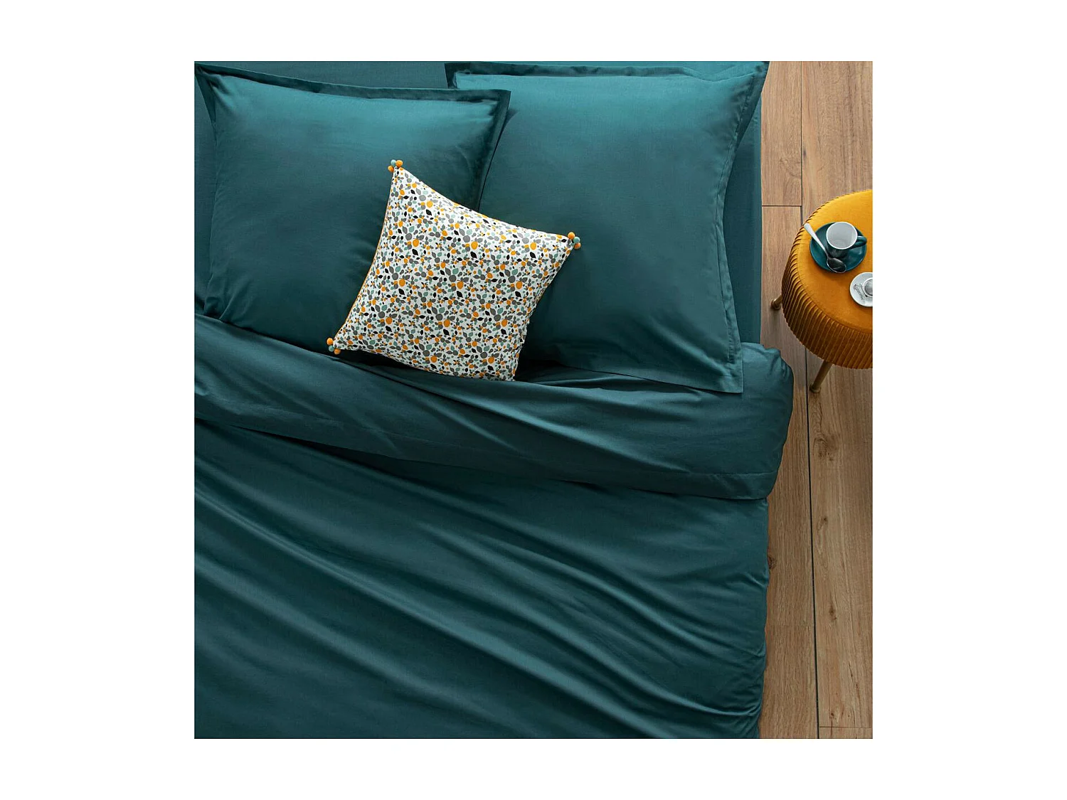 Drap plat 2 Personnes en Coton Canard 240 x 290 cm