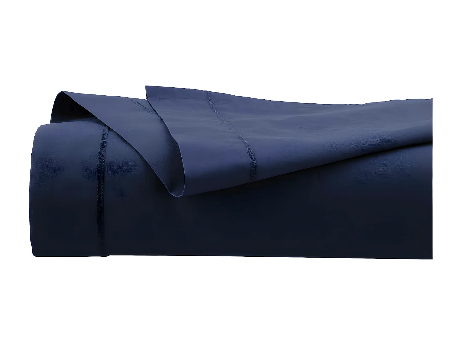 Drap plat 2 Personnes en Coton Bleu encre 240 x 290 cm