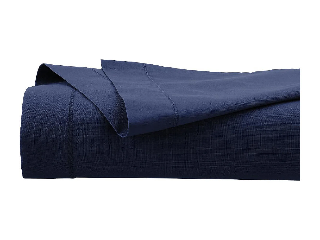 Drap plat 2 Personnes en Coton Bleu encre 240 x 290 cm