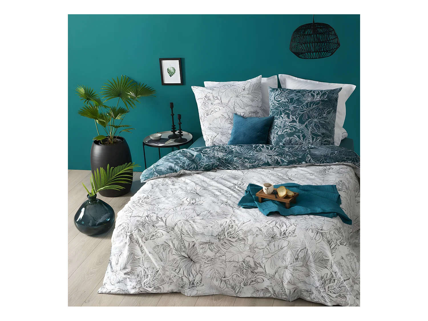 Juego de funda nórdica reversible "Jungle" 260 x 240 cm