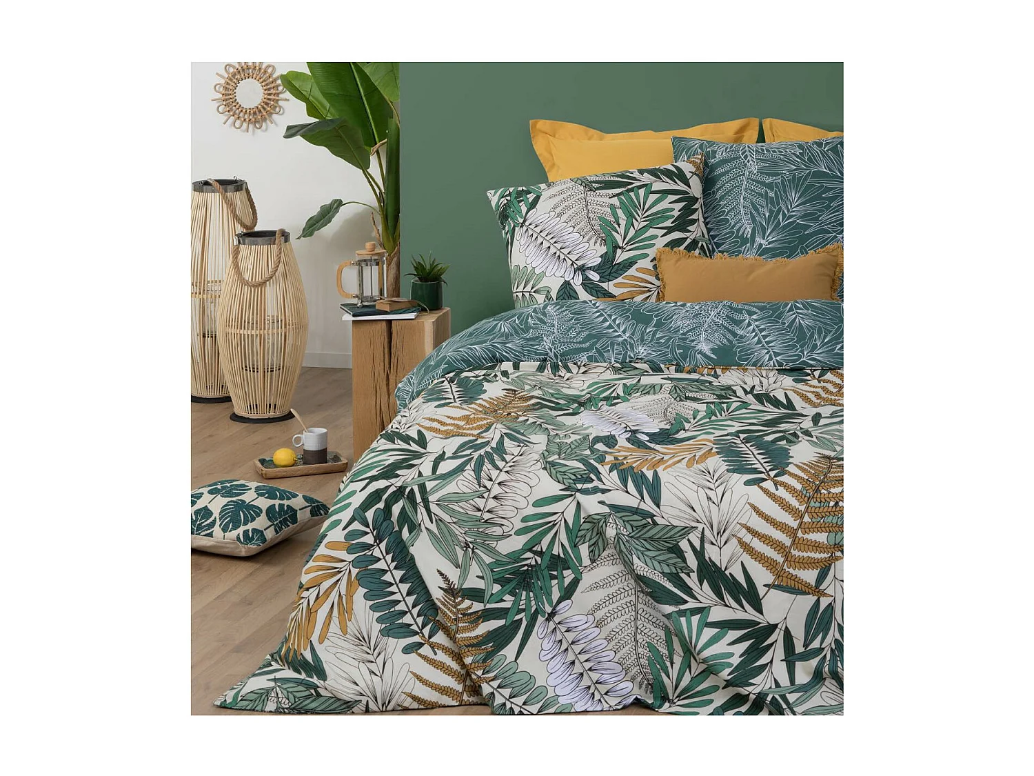 Bedruckte Bettwäsche tropik 240 x 220 cm