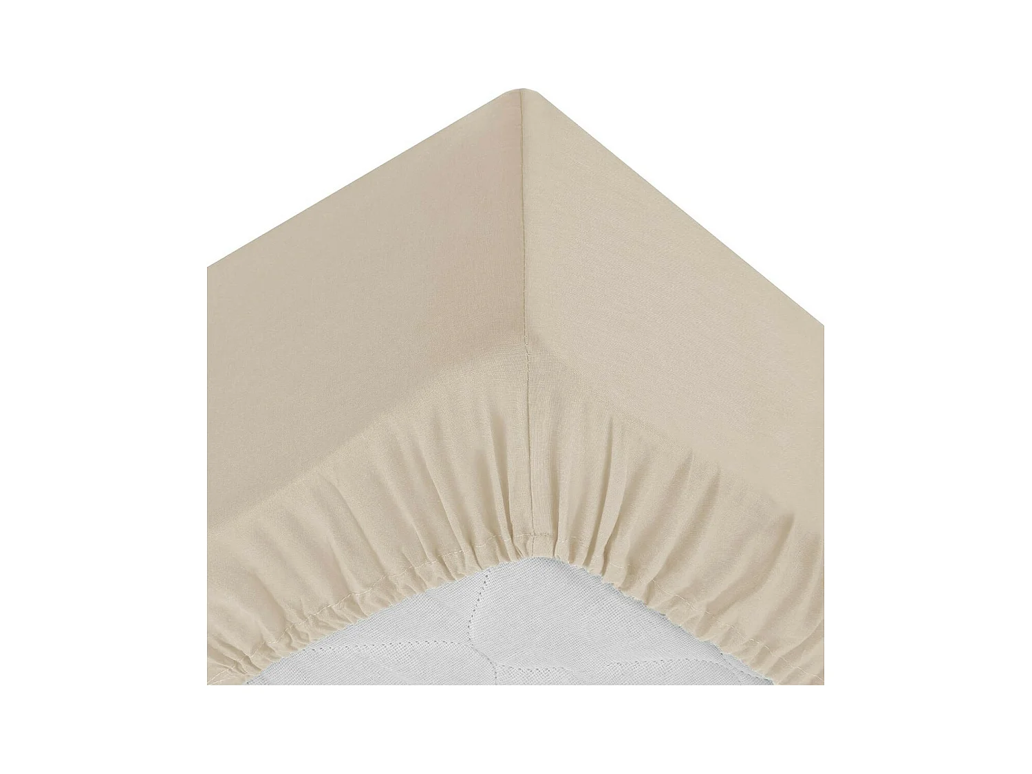 Spannbettlaken Baumwolle beige 90x190cm