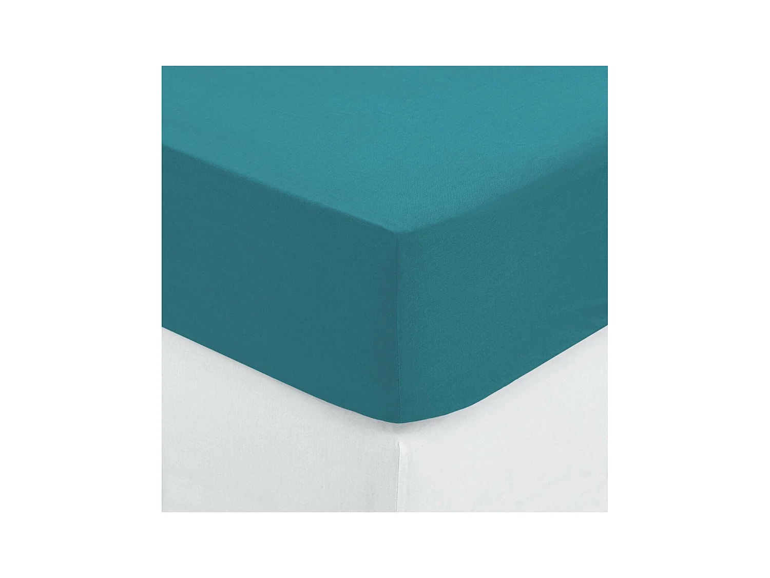 Drap housse 2 Personnes en Coton Canard 160 x 200 cm