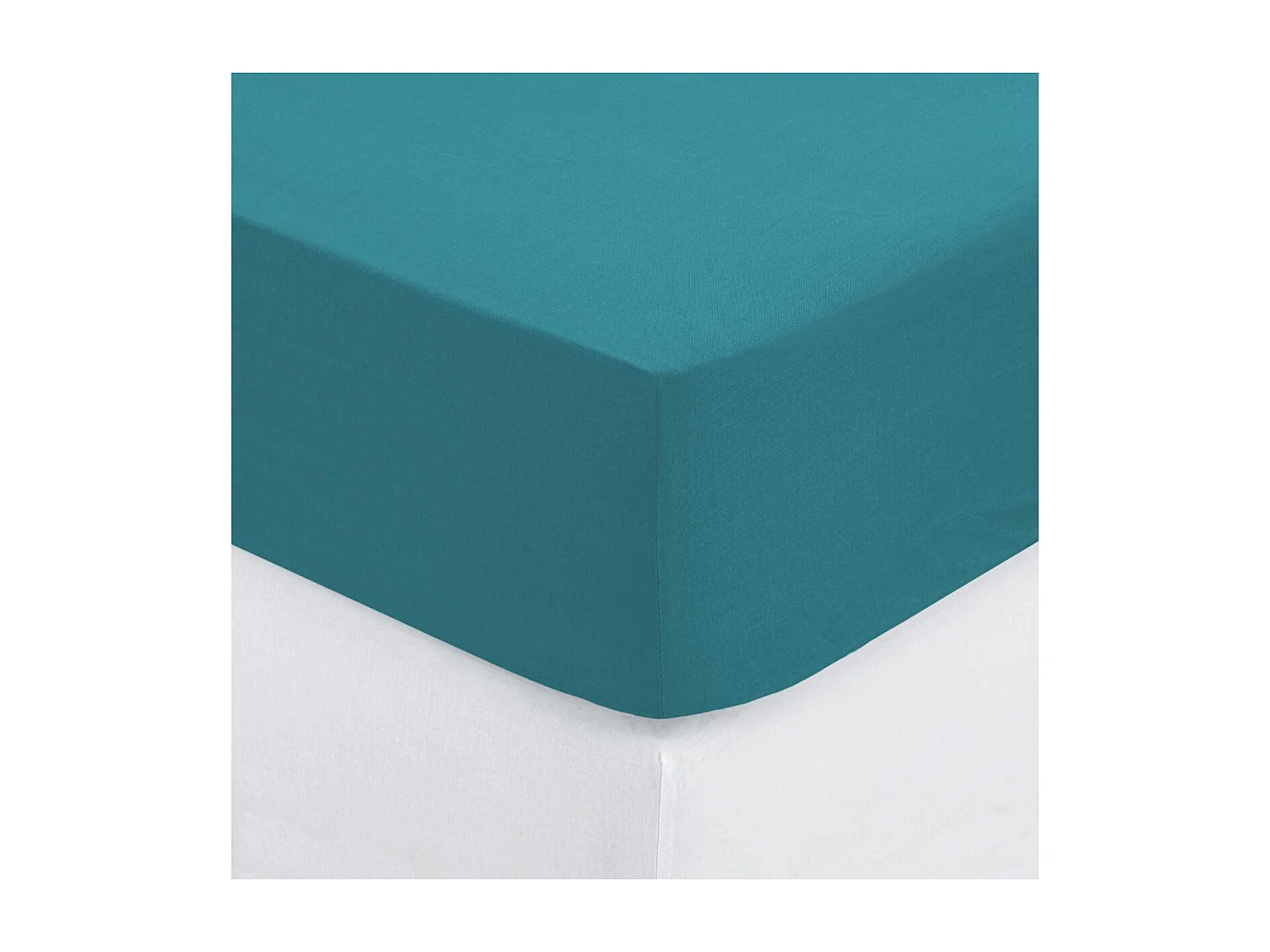 Drap housse 2 Personnes en Coton Canard 160 x 200 cm