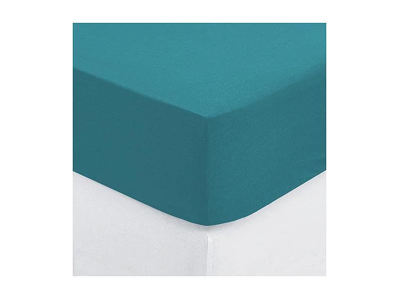 Drap housse 2 Personnes en Coton Canard 160 x 200 cm