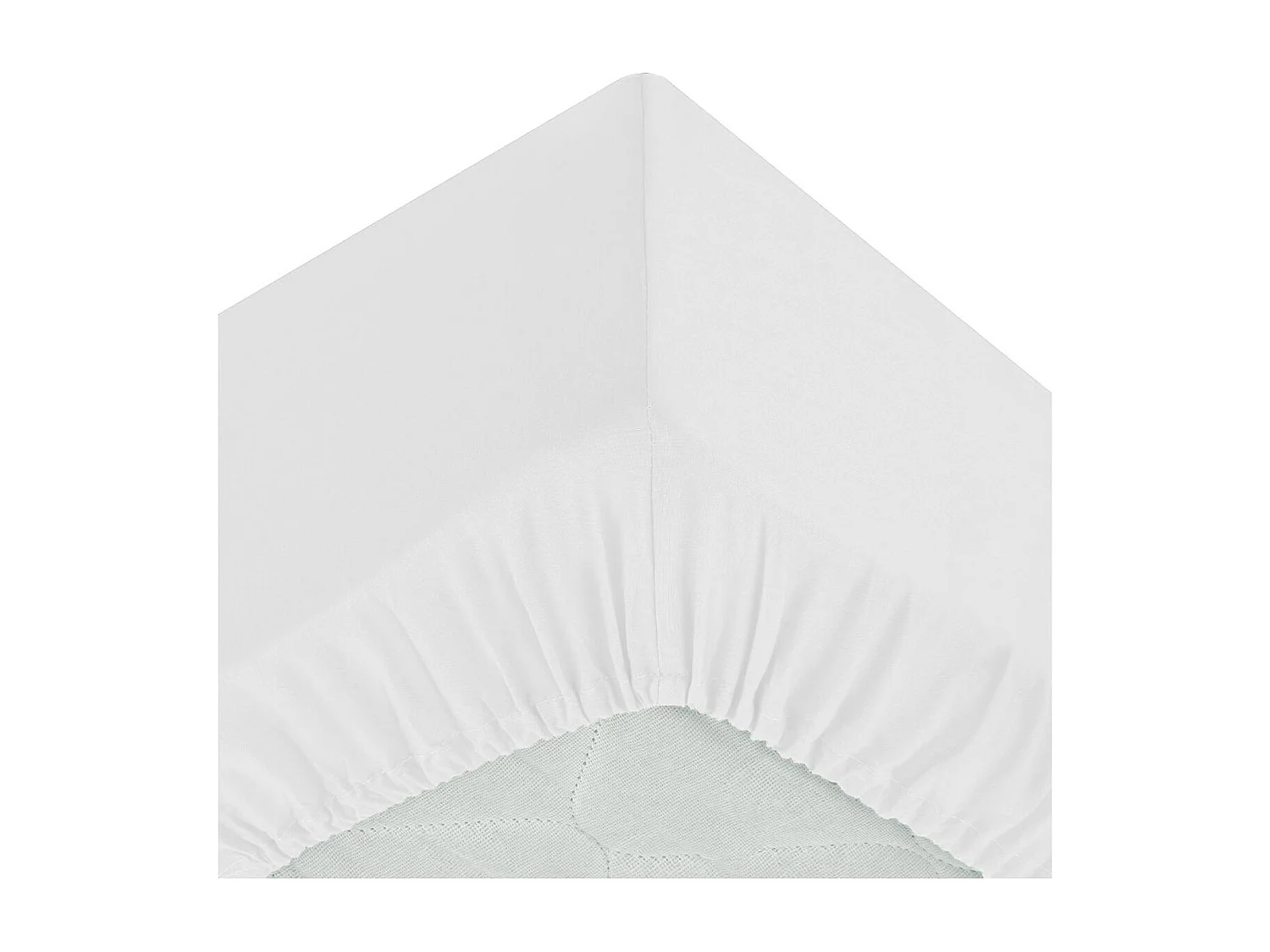 Drap housse 2 Personnes en Coton Blanc 160 x 200 cm