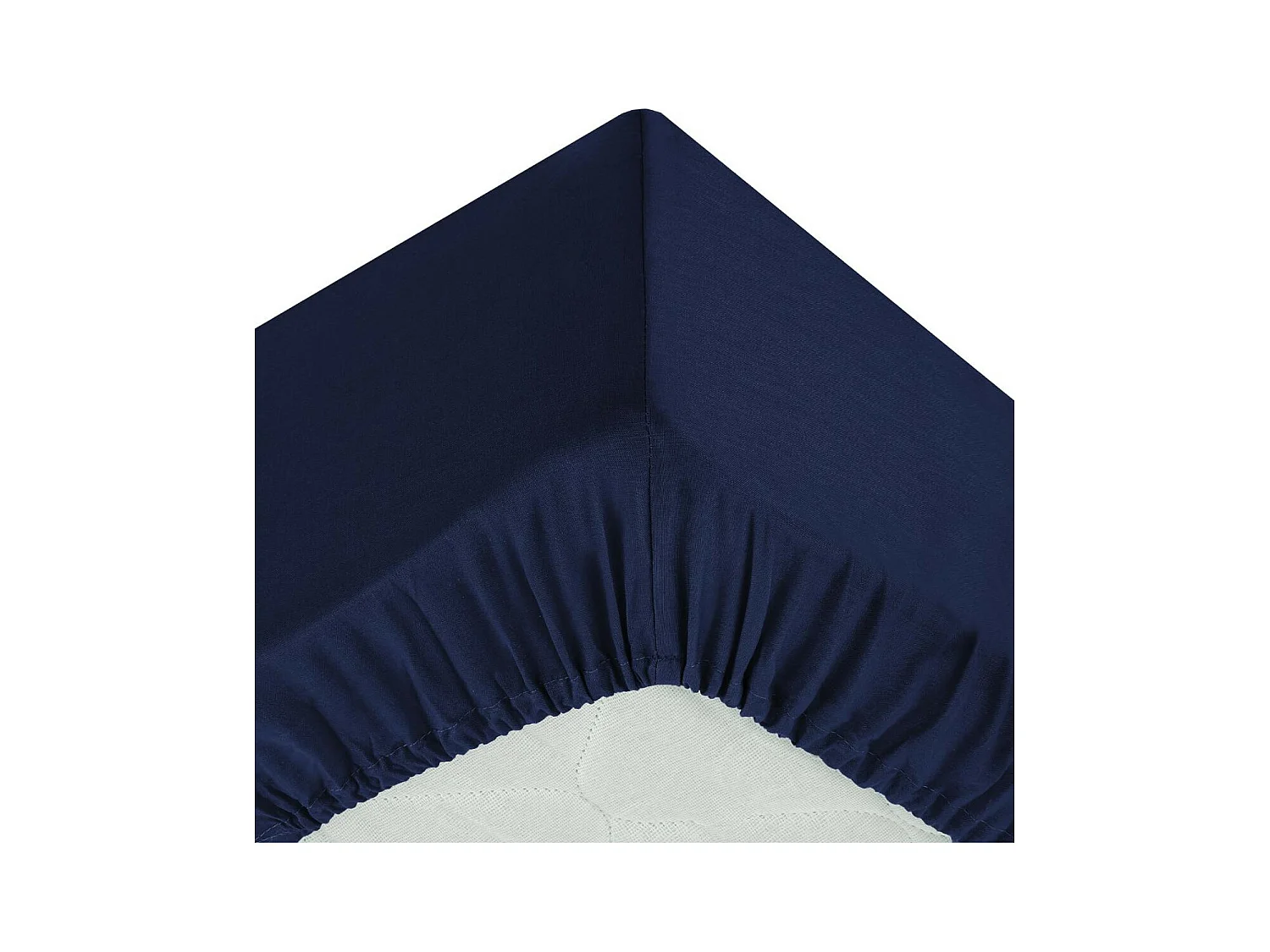 Drap housse 1 Personne en Coton Bleu encre 90 x 190 cm