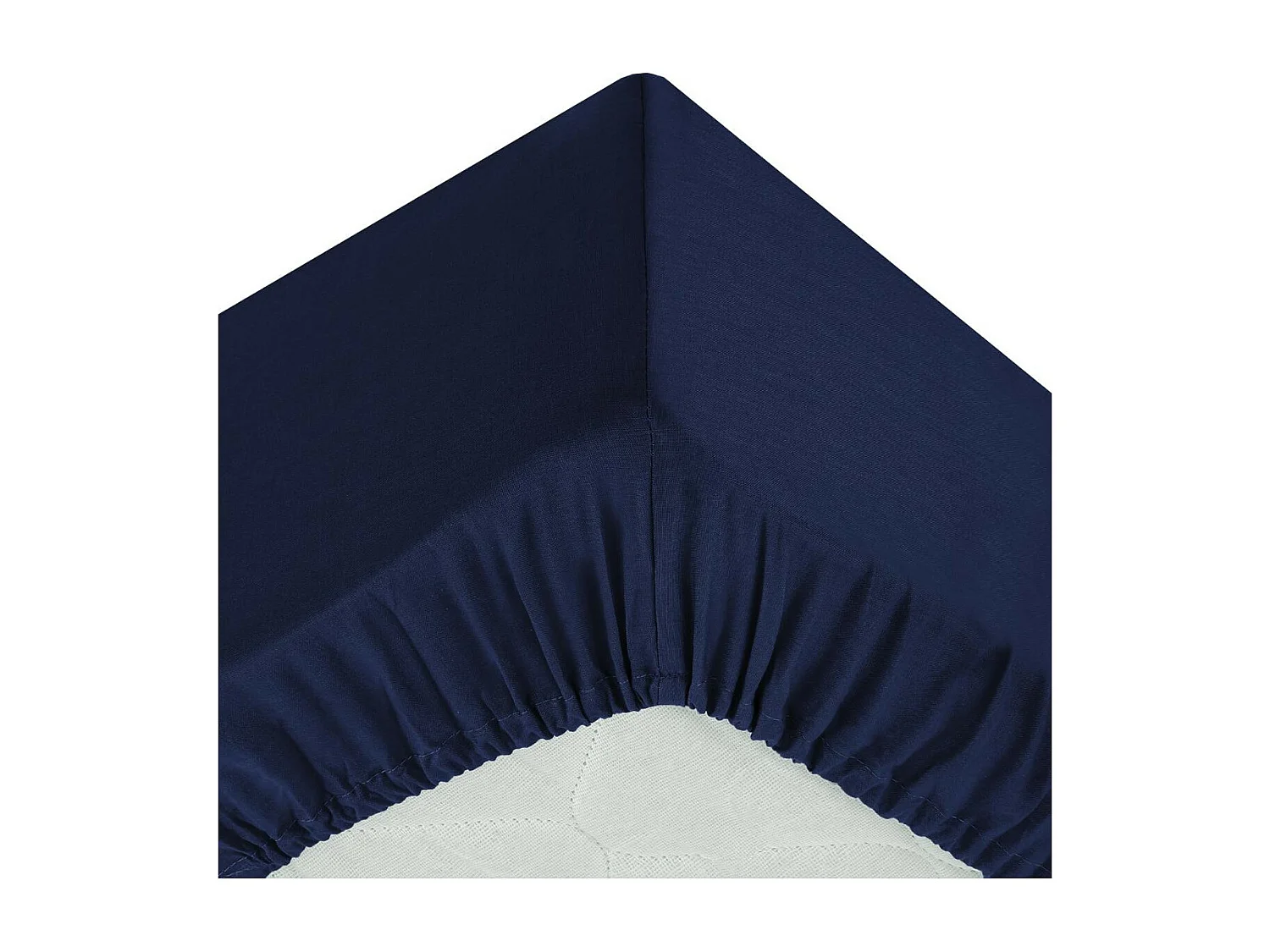 Drap housse 1 Personne en Coton Bleu encre 90 x 190 cm