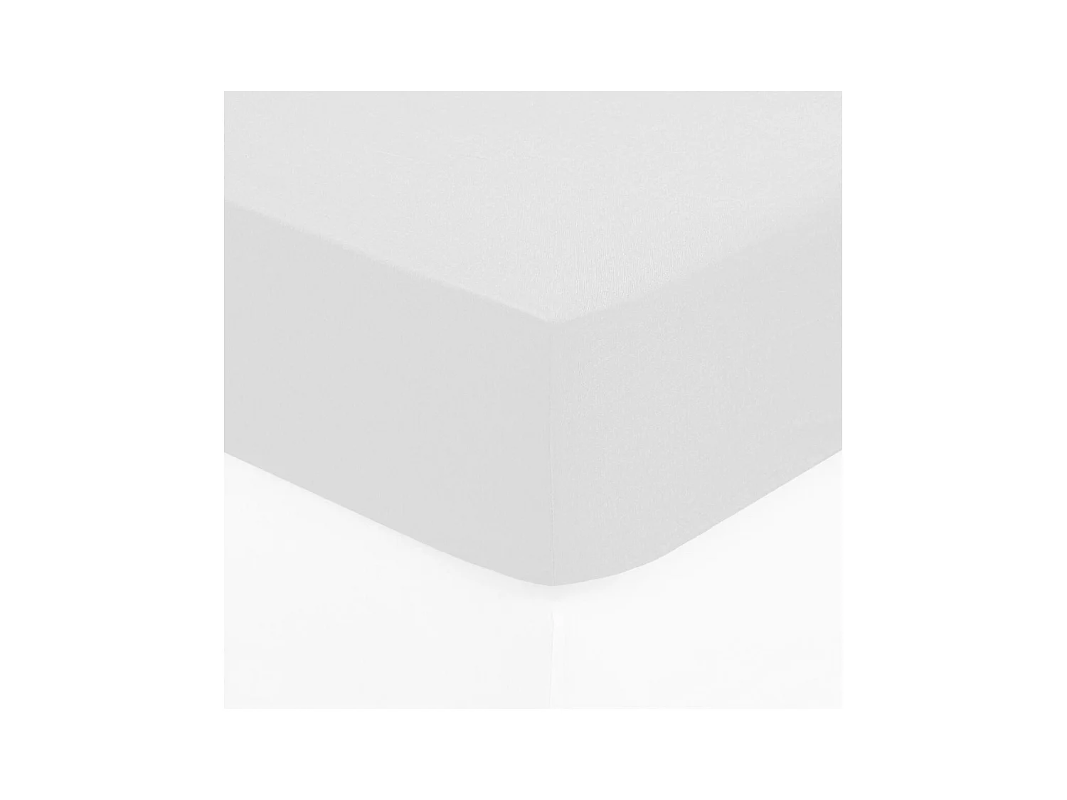 Drap housse 2 Personnes en Coton Blanc 140 x 190 cm