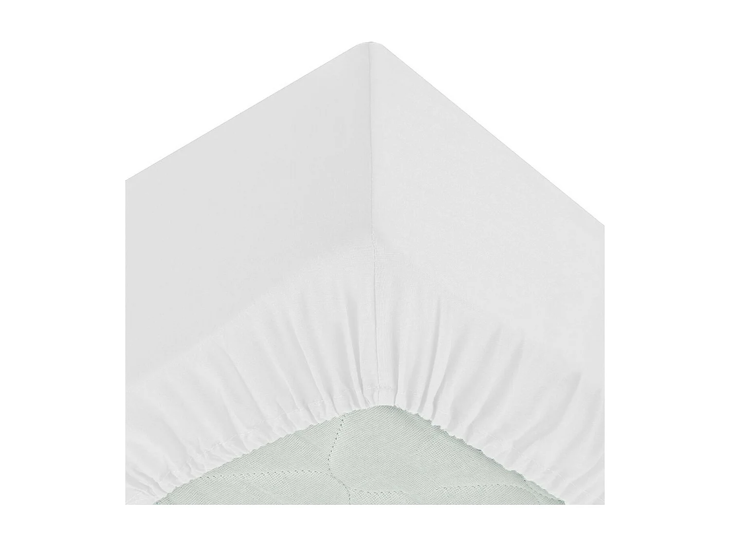 Drap housse 1 Personne en Coton Blanc 90 x 190 cm