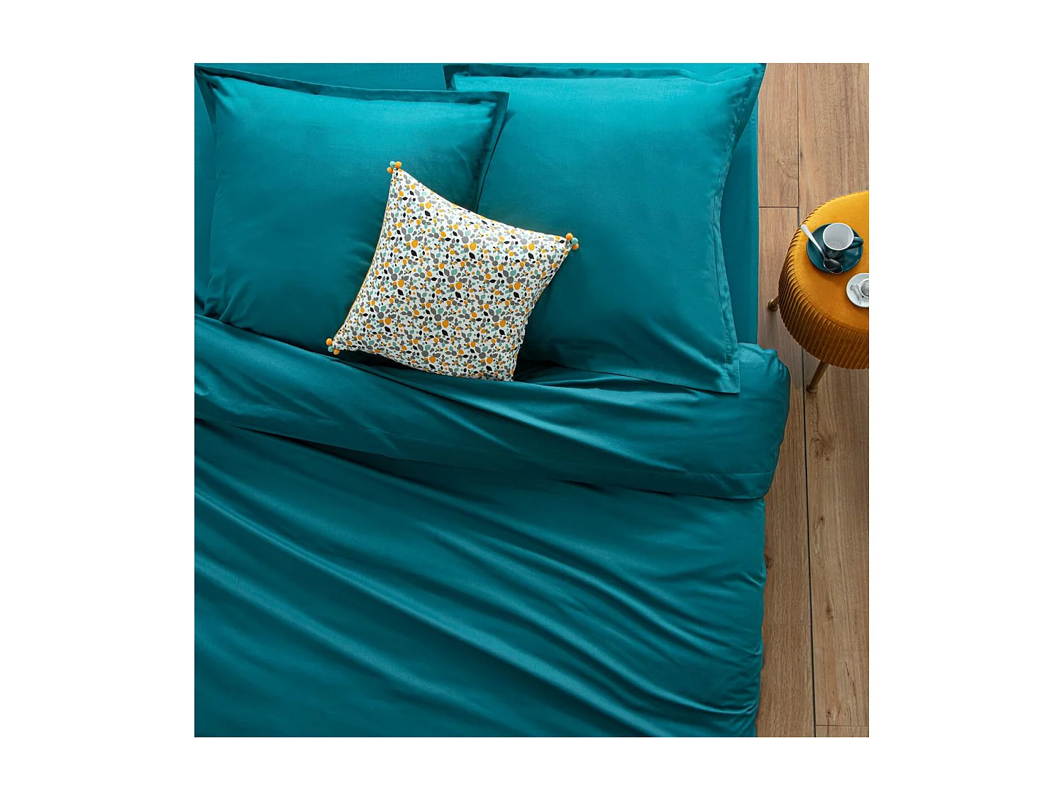 Drap housse 2 Personnes en Coton Canard 140 x 190 cm