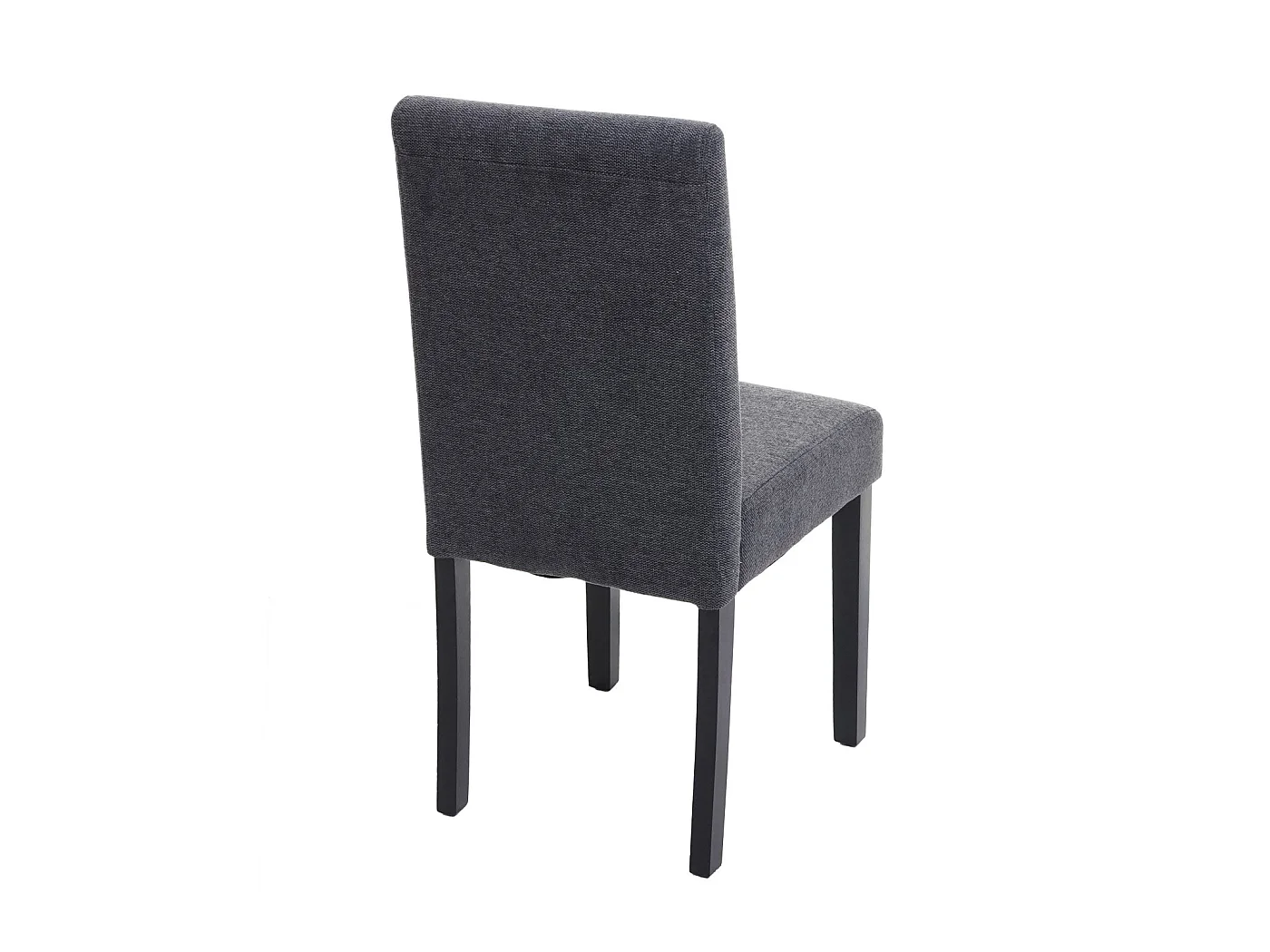 Lot de 2 chaises de salle à manger en tissu gris foncé pieds foncés CDS04463