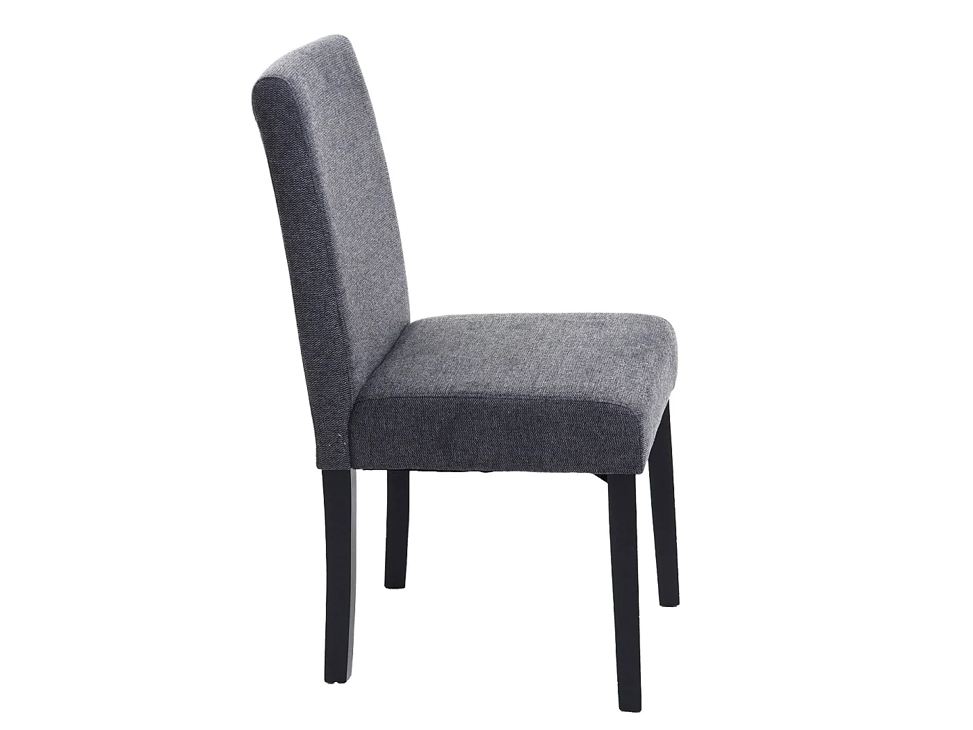 Lot de 2 chaises de salle à manger en tissu gris foncé pieds foncés CDS04463