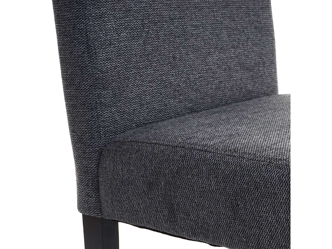 Lot de 2 chaises de salle à manger en tissu gris foncé pieds foncés CDS04463