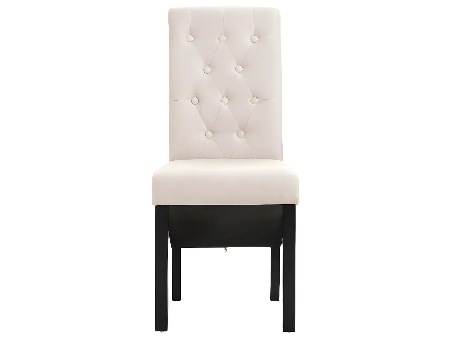 Lot de 2 chaises de salle à manger design classique cuisine tissu crème CDS020437