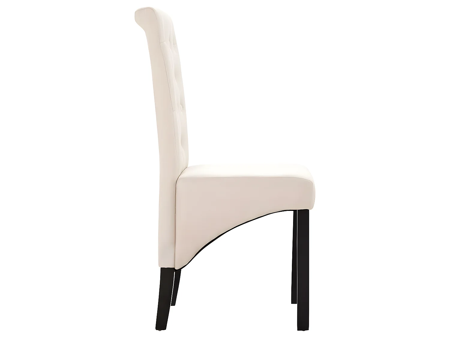 Lot de 2 chaises de salle à manger design classique cuisine tissu crème CDS020437
