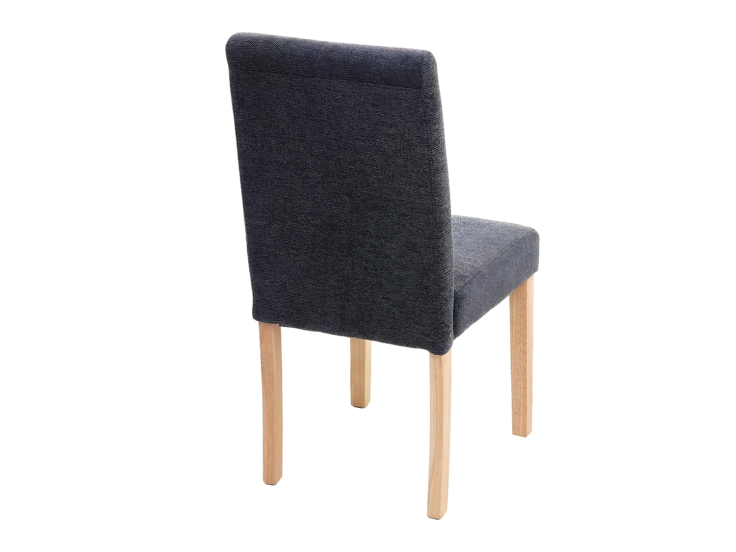 Lot de 4 chaises de salle à manger en tissu gris foncé pieds clairs CDS04562