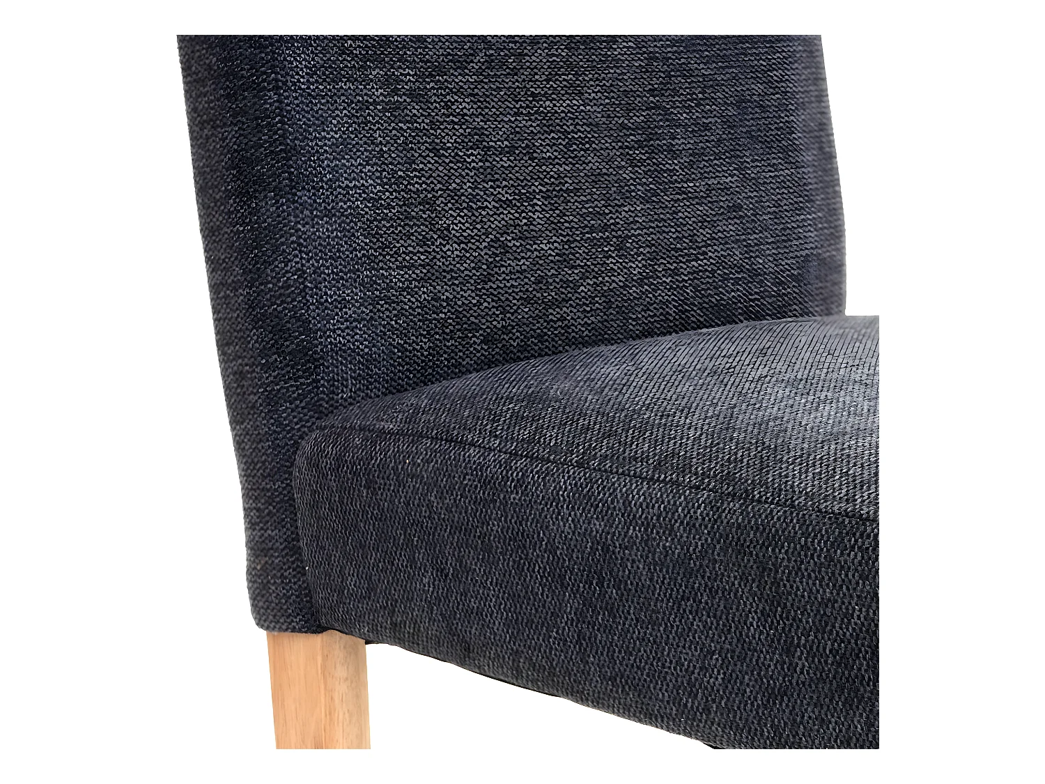 Lot de 4 chaises de salle à manger en tissu gris foncé pieds clairs CDS04562