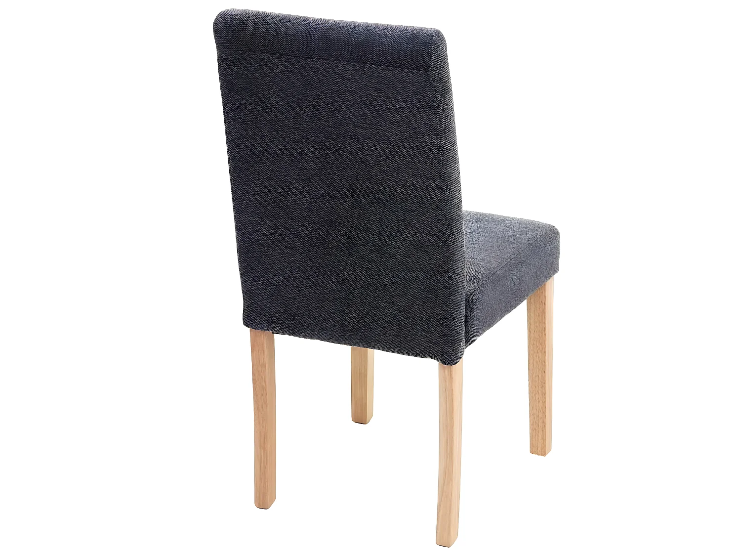 Lot de 4 chaises de salle à manger en tissu gris foncé pieds clairs CDS04562