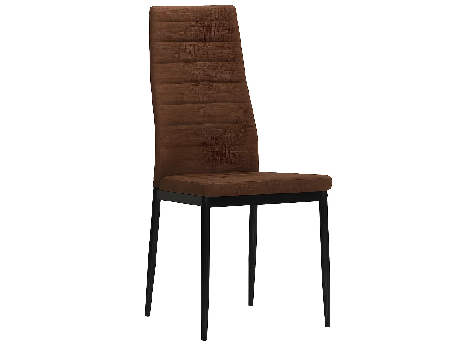 Lot de 6 chaises de salle à manger cuisine style moderne en tissu marron CDS022624