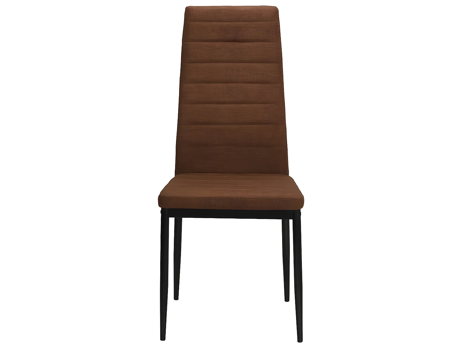 Lot de 6 chaises de salle à manger cuisine style moderne en tissu marron CDS022624
