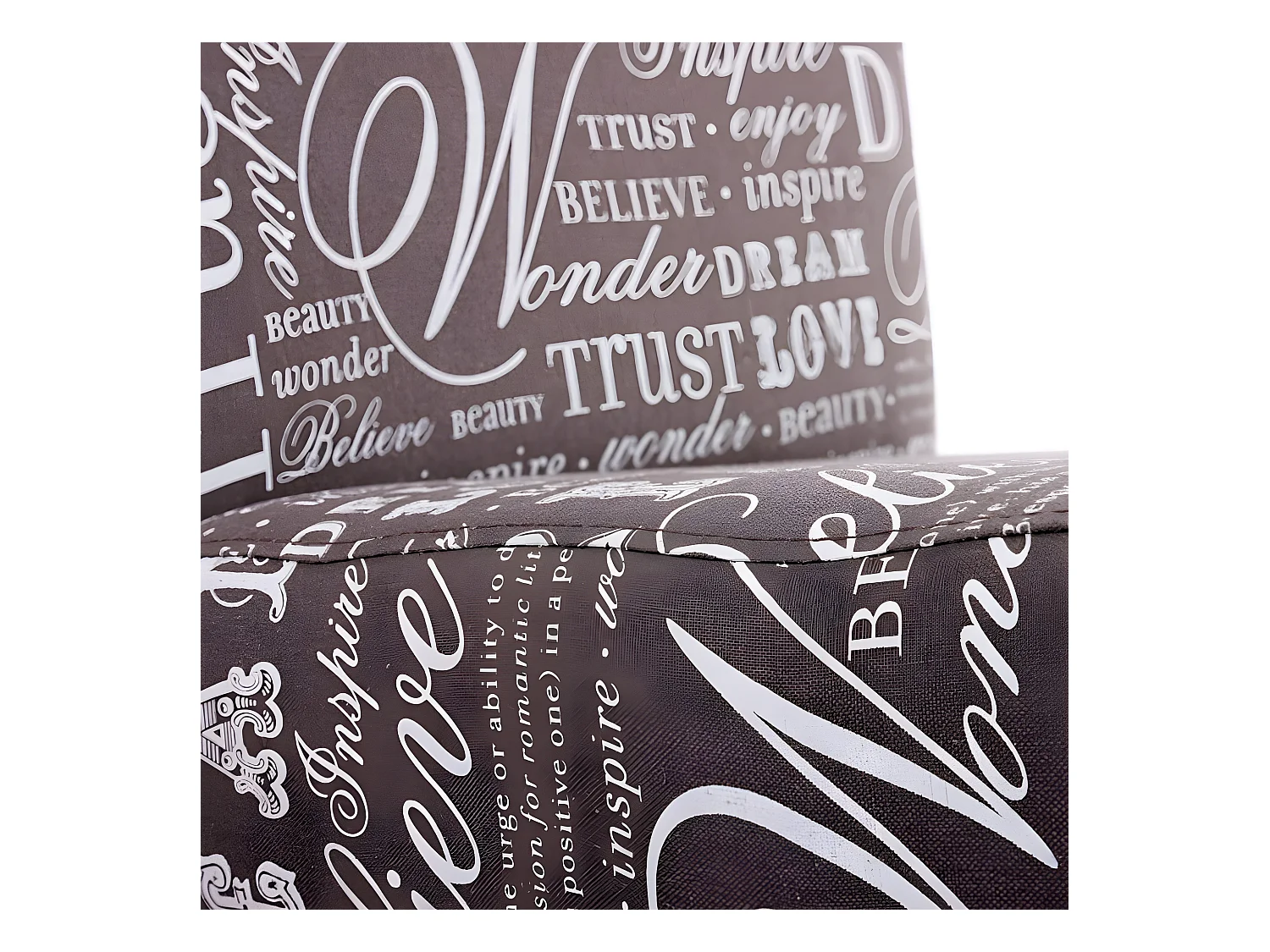 Lot de 4 chaises de salle à manger en tissu imprimé gris pieds clairs CDS04119