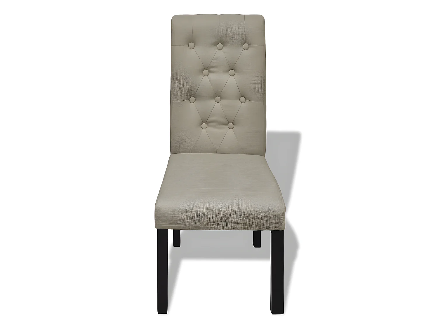 Lot de 4 chaises de salle à manger cuisine design classique tissu beige CDS021223