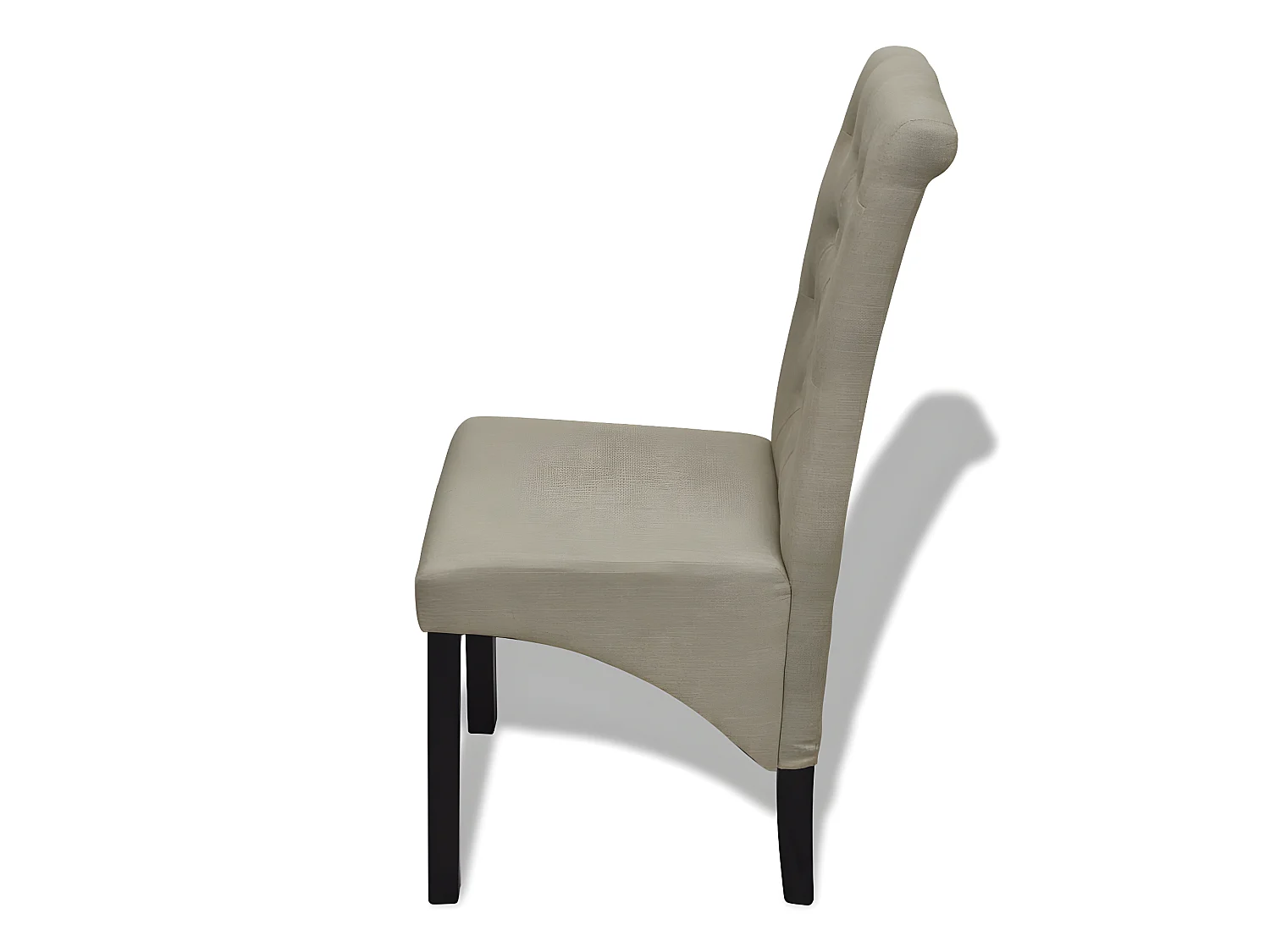 Lot de 4 chaises de salle à manger cuisine design classique tissu beige CDS021223