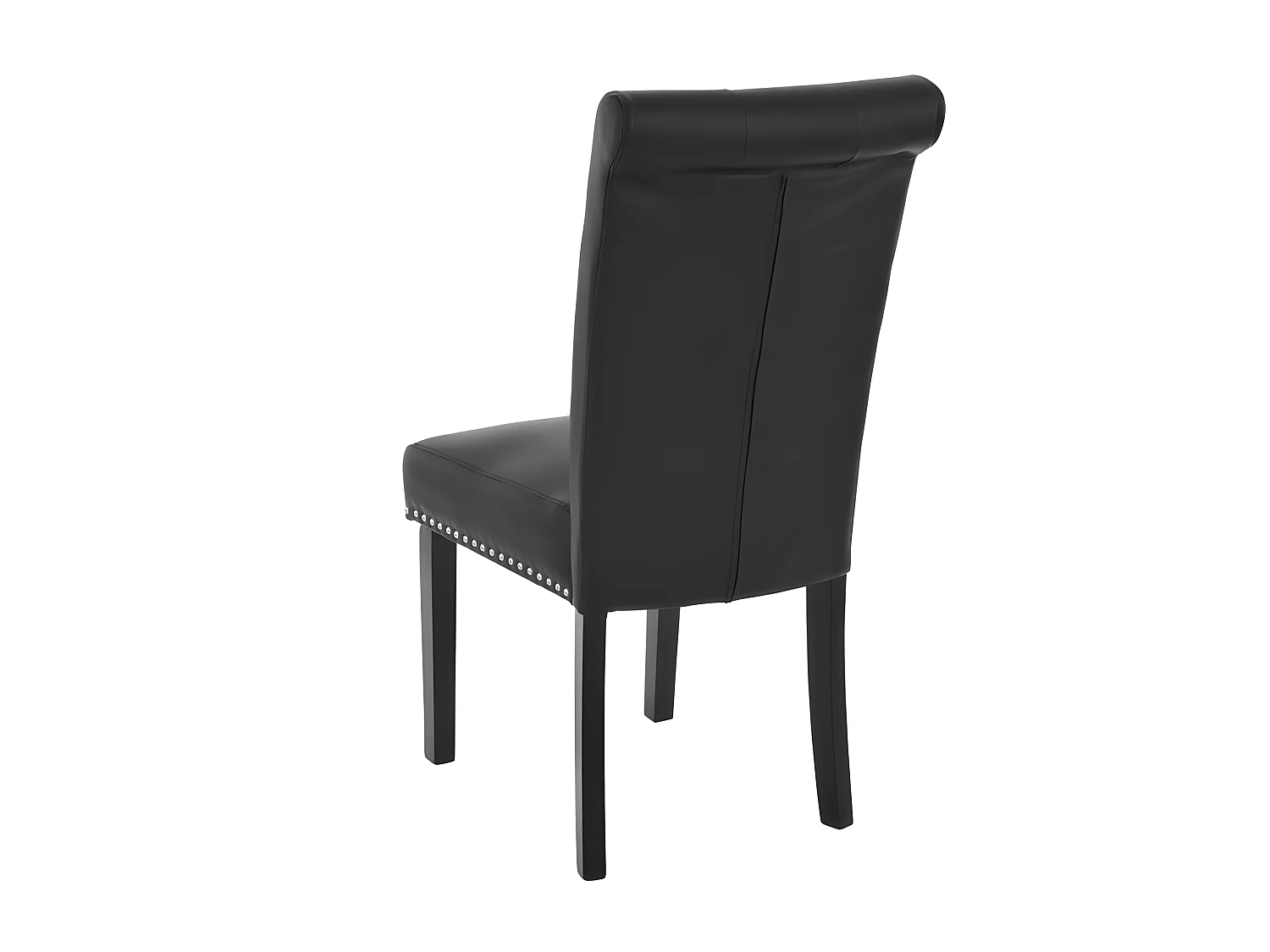 Lot de 2 chaises de salle à manger design noir pieds foncés CDS04010