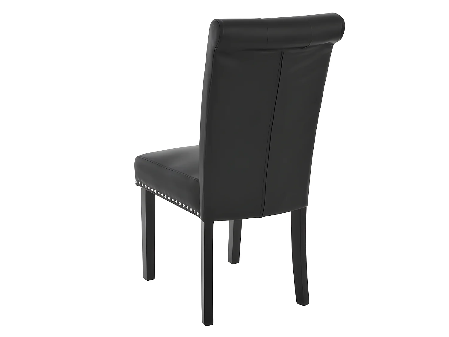 Lot de 2 chaises de salle à manger design noir pieds foncés CDS04010