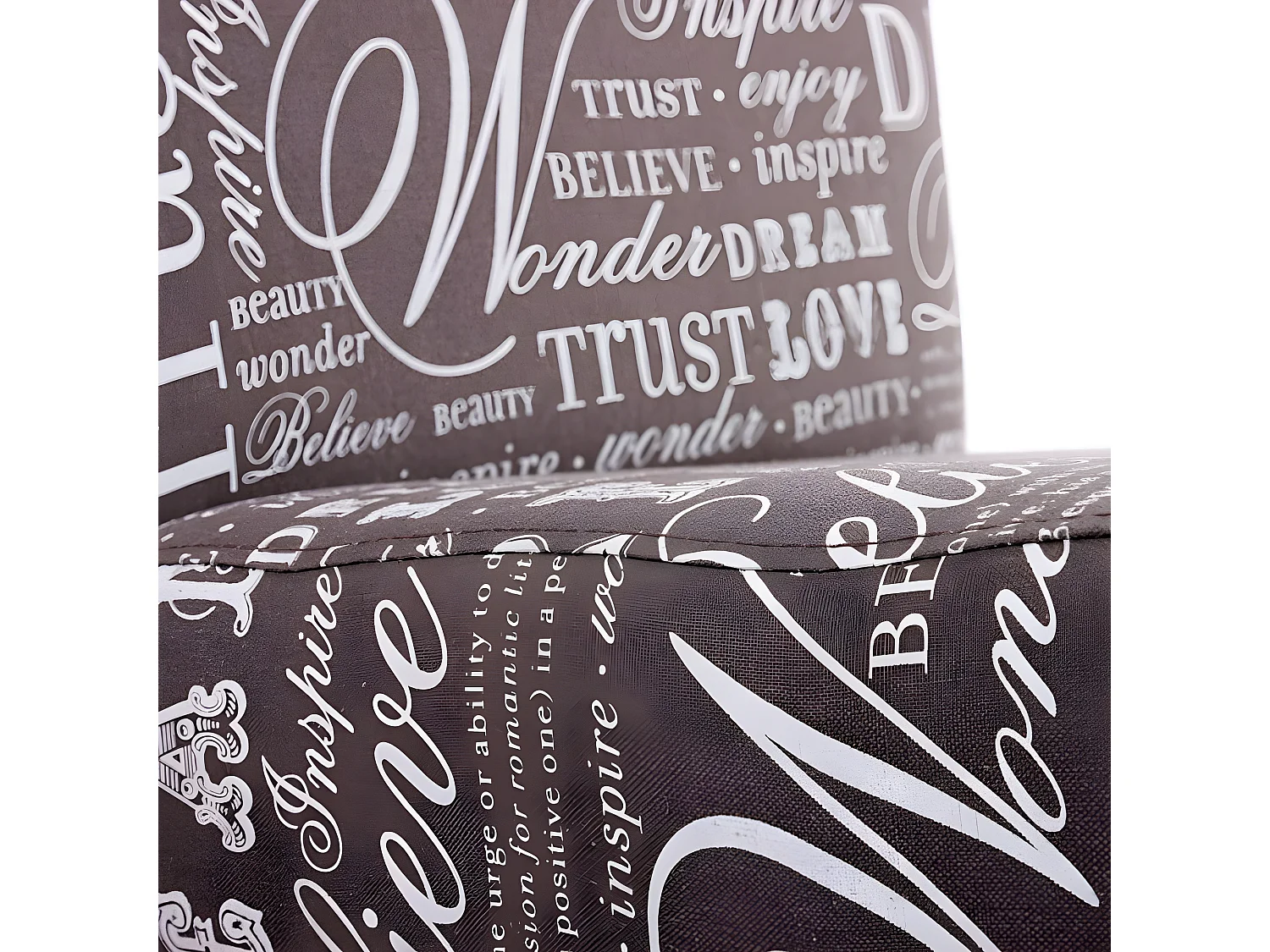 Lot de 6 chaises de salle à manger en tissu imprimé gris pieds clairs CDS04219