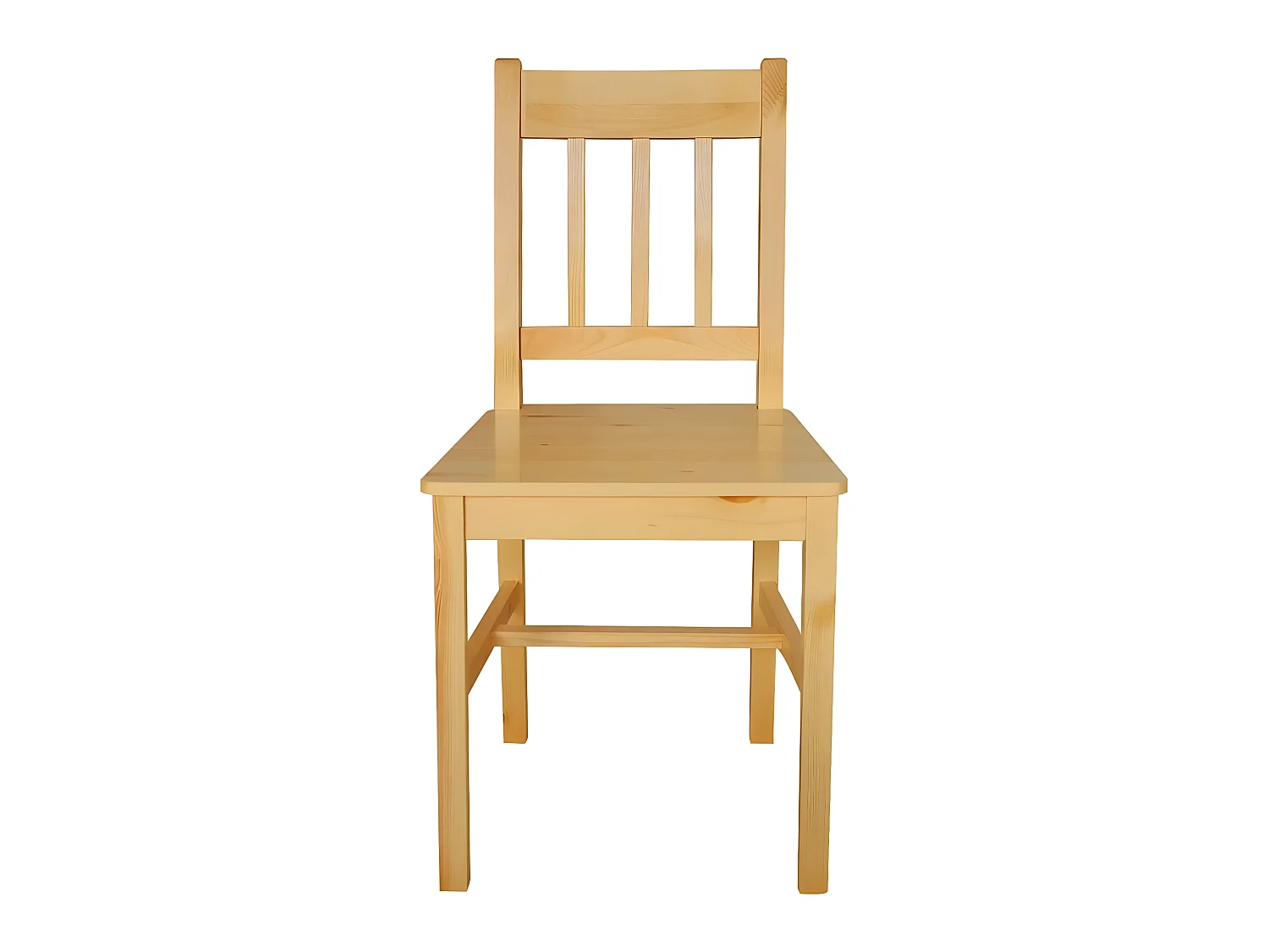 Lot de 4 chaises de salle à manger cuisine style rustique en bois de pin CDS021329