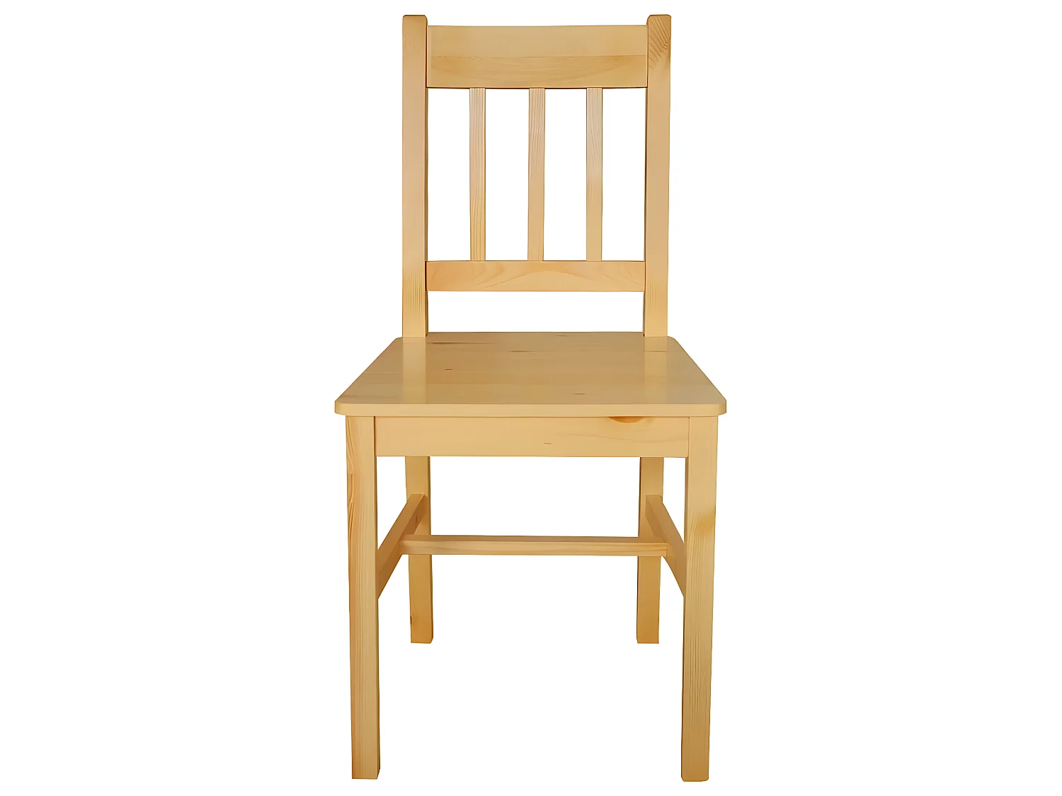 Lot de 4 chaises de salle à manger cuisine style rustique en bois de pin CDS021329