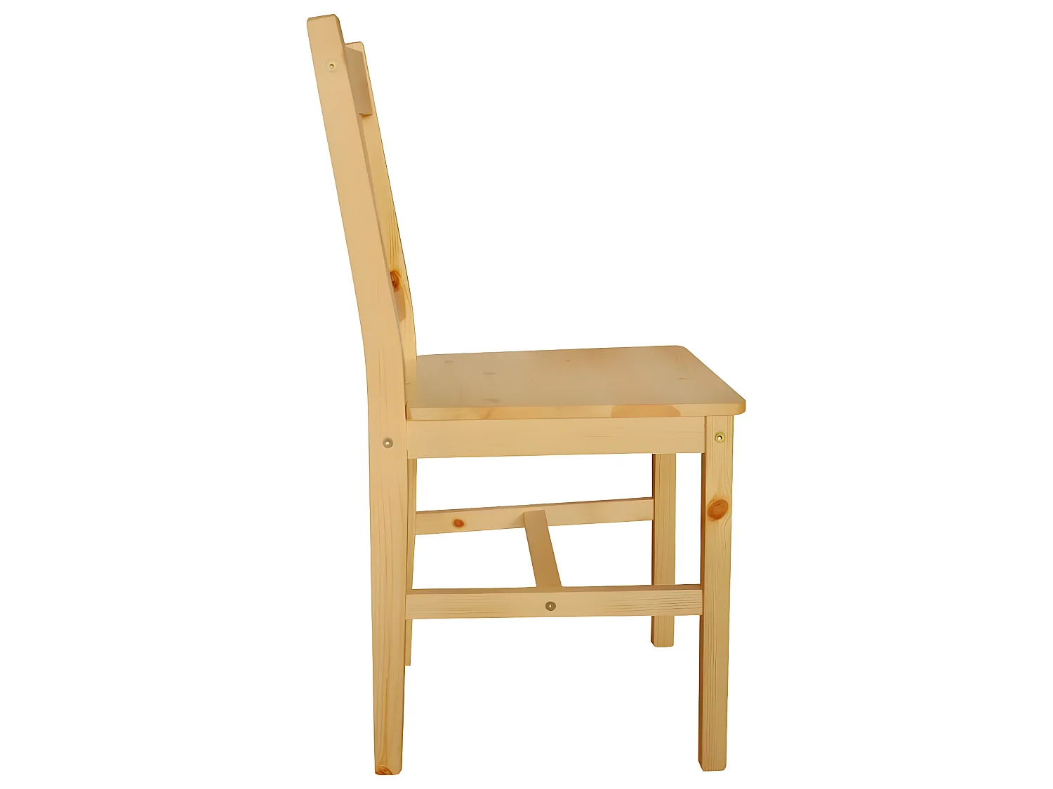 Lot de 4 chaises de salle à manger cuisine style rustique en bois de pin CDS021329