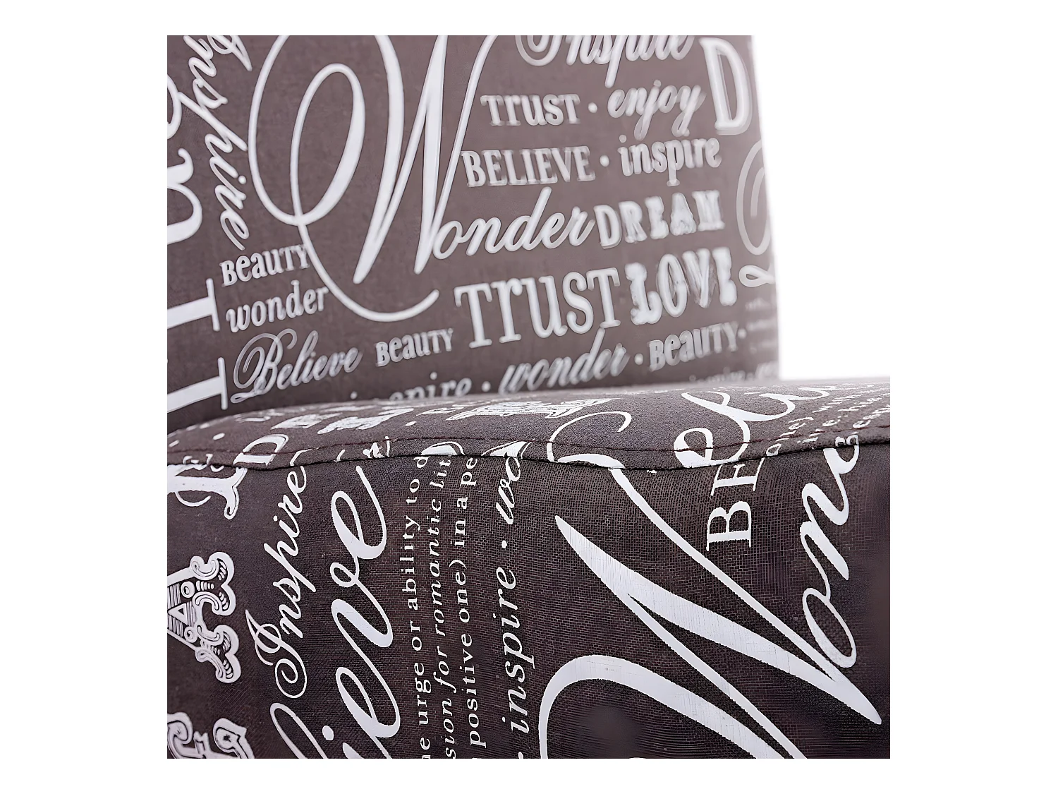 Lot de 2 chaises de salle à manger en tissu imprimé gris pieds clairs CDS04019